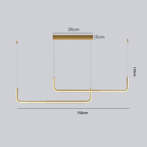 Lustre Moderne Ligne Épurée