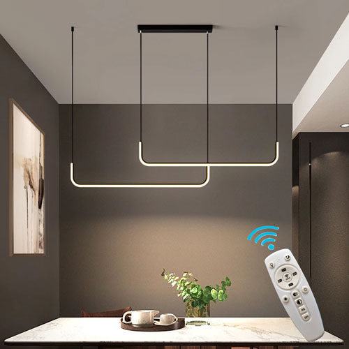 Lustre double ligne moderne