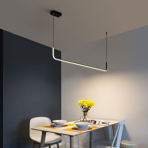 Lustre LED simple noir