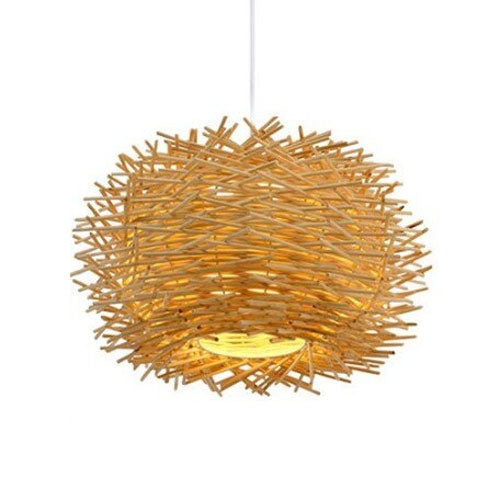 Lustre salon bois bambou naturel et écologique