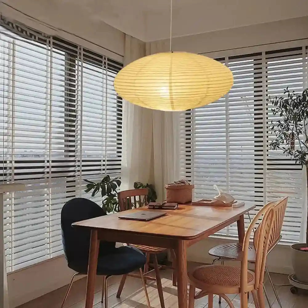 Lustre Papier Washi Ovale Japonais Blanc