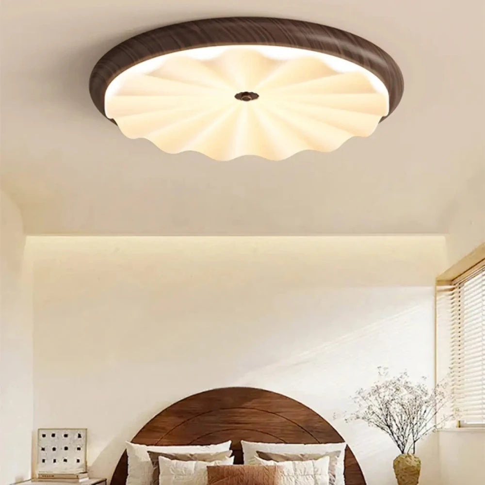 Lustre Plafonnier Fleur Blanc Led Moderne