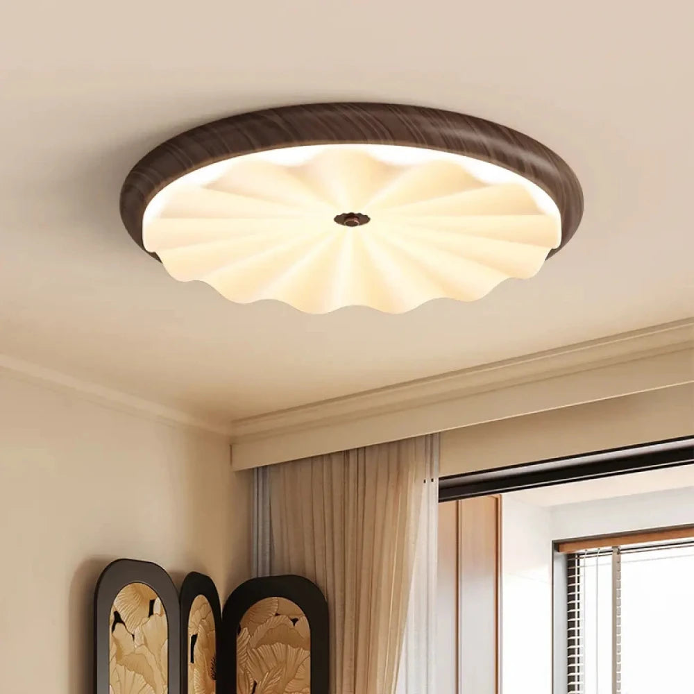 Lustre Plafonnier Fleur Blanc Led Moderne