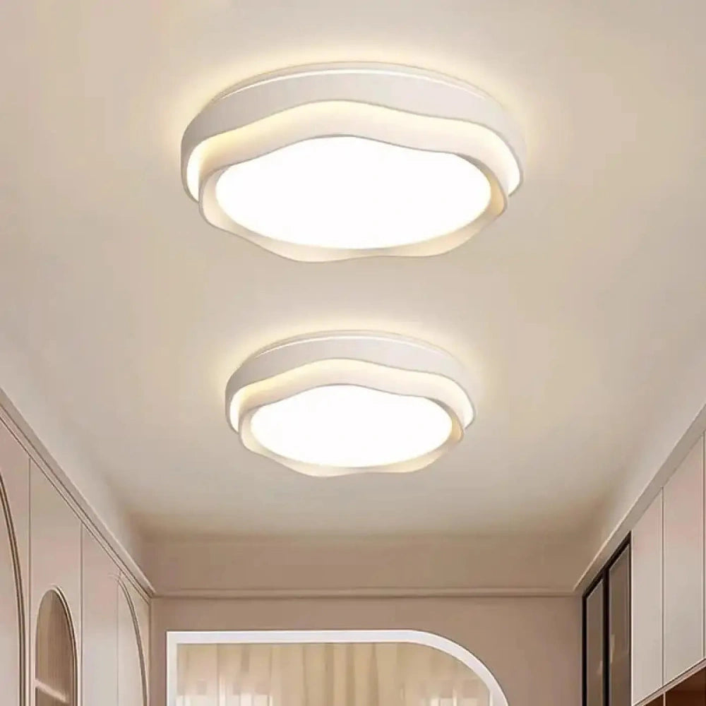 Lustre Plafonnier Ondule Bois Led Naturel