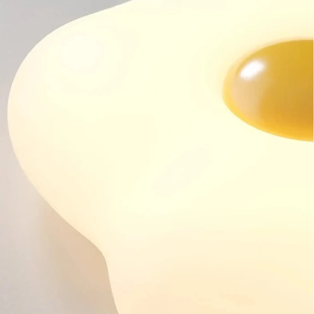 Lustre Plafonnier Organique Blanc Jaune