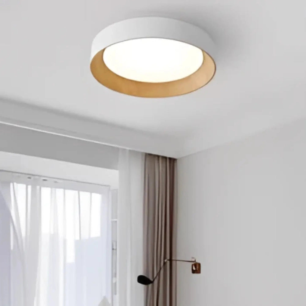 Lustre Plafonnier Rotin Rond Led Naturel