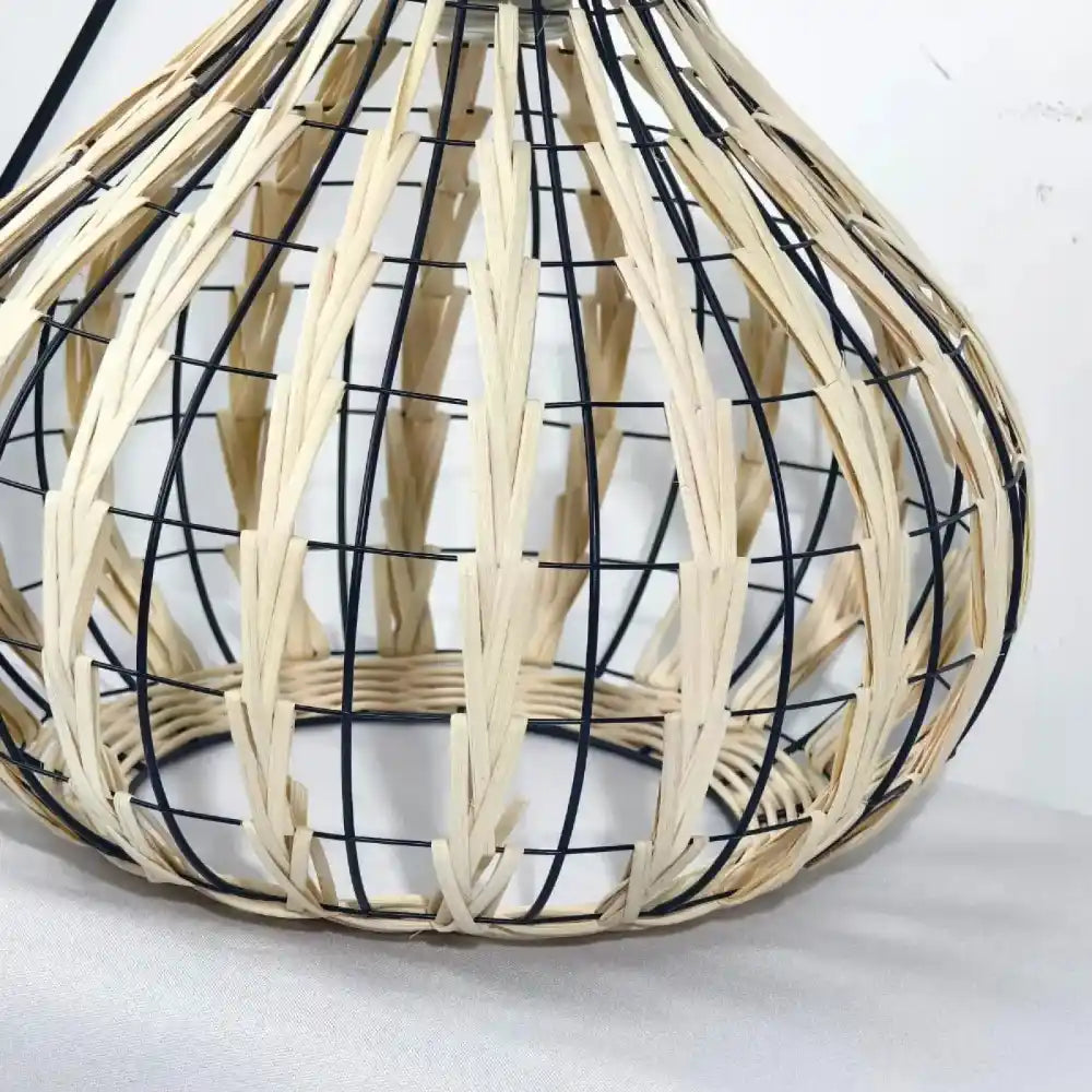 Lustre Salon Carafe Bambou Metal Artisanal
