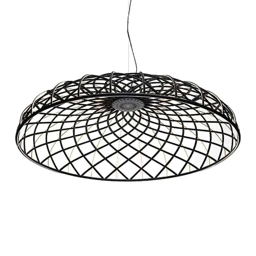 Lustre Salon Dome Metal Grillage Moderne