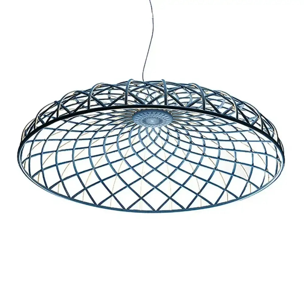 Lustre Salon Dome Metal Grillage Moderne