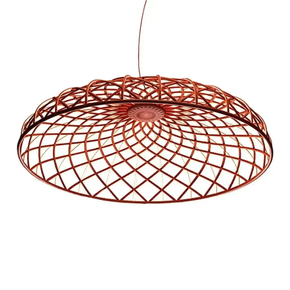 Lustre Salon Dome Metal Grillage Moderne
