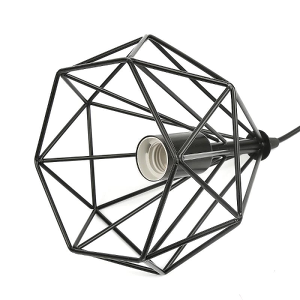 Lustre Salon Industriel fer forgé noir retro