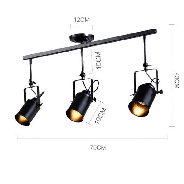 Lustre Salon Industriel suspendu noir