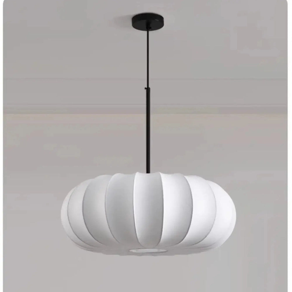 Lustre Salon Lanterne Tissu Ovale Japonais