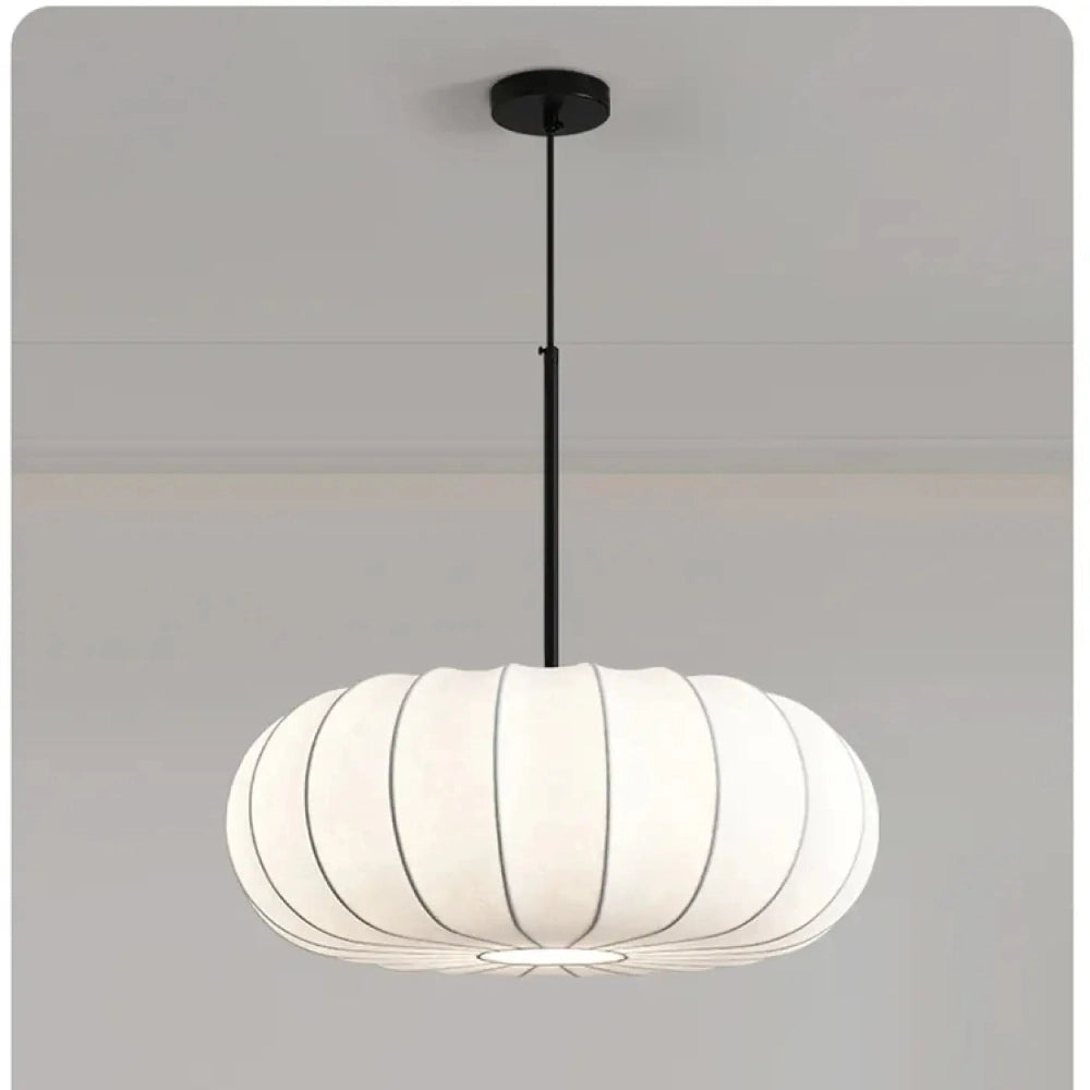 Lustre Salon Lanterne Tissu Ovale Japonais
