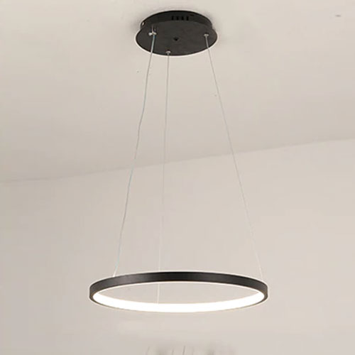 Suspension lustre moderne cercle LED salon éclairage circulaire design