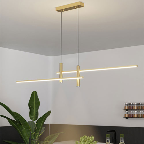 Lustre salon éclairage blanc chaud ambiance cosy design moderne