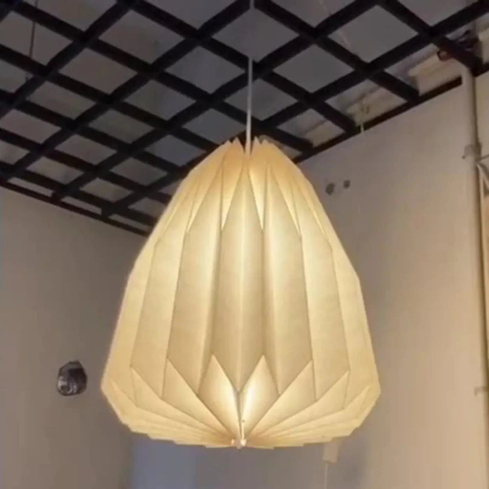 Lustre Salon Origami Papier Blanc Facette