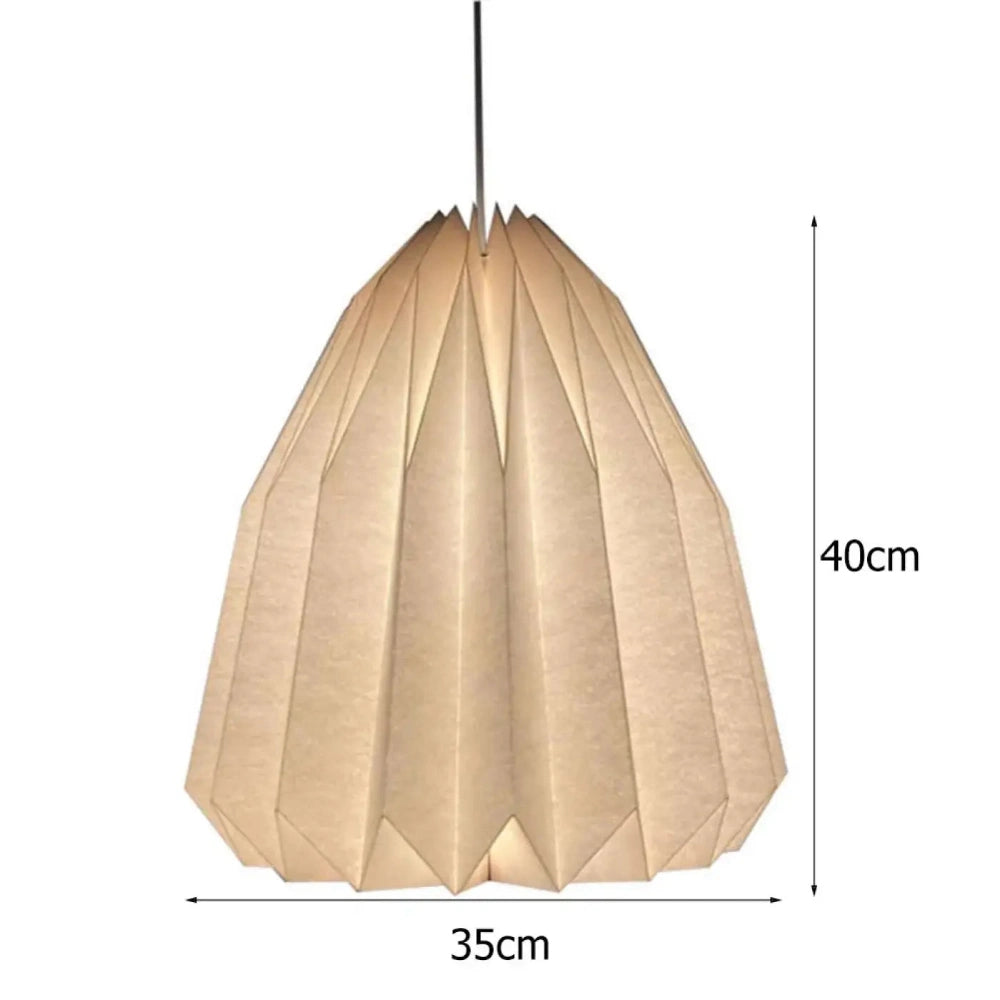 Lustre Salon Origami Papier Blanc Facette