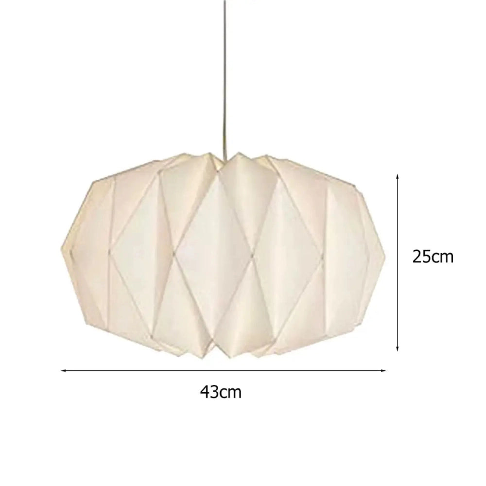 Lustre Salon Origami Papier Blanc Facette