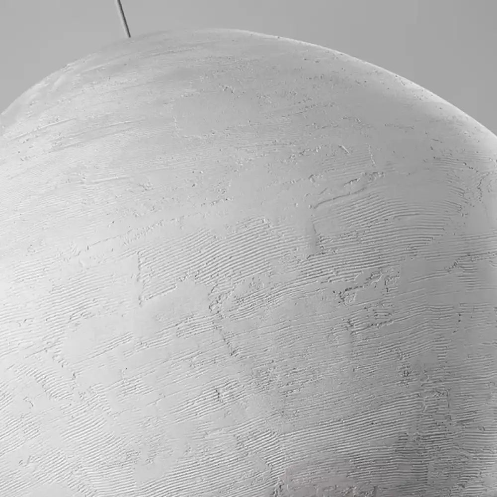 Lustre Salon Sphere Platre Blanc Mineral