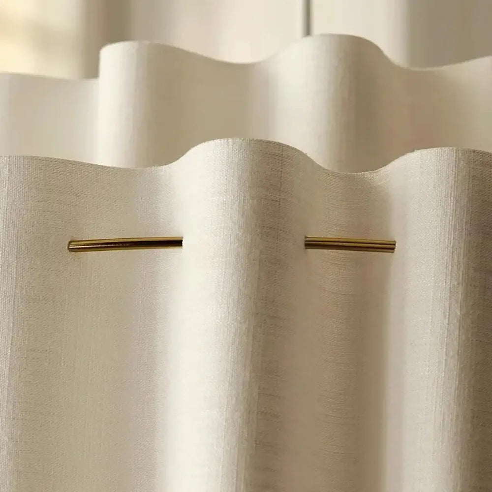 Lustre Salon Tambour Tissu Blanc Japandi