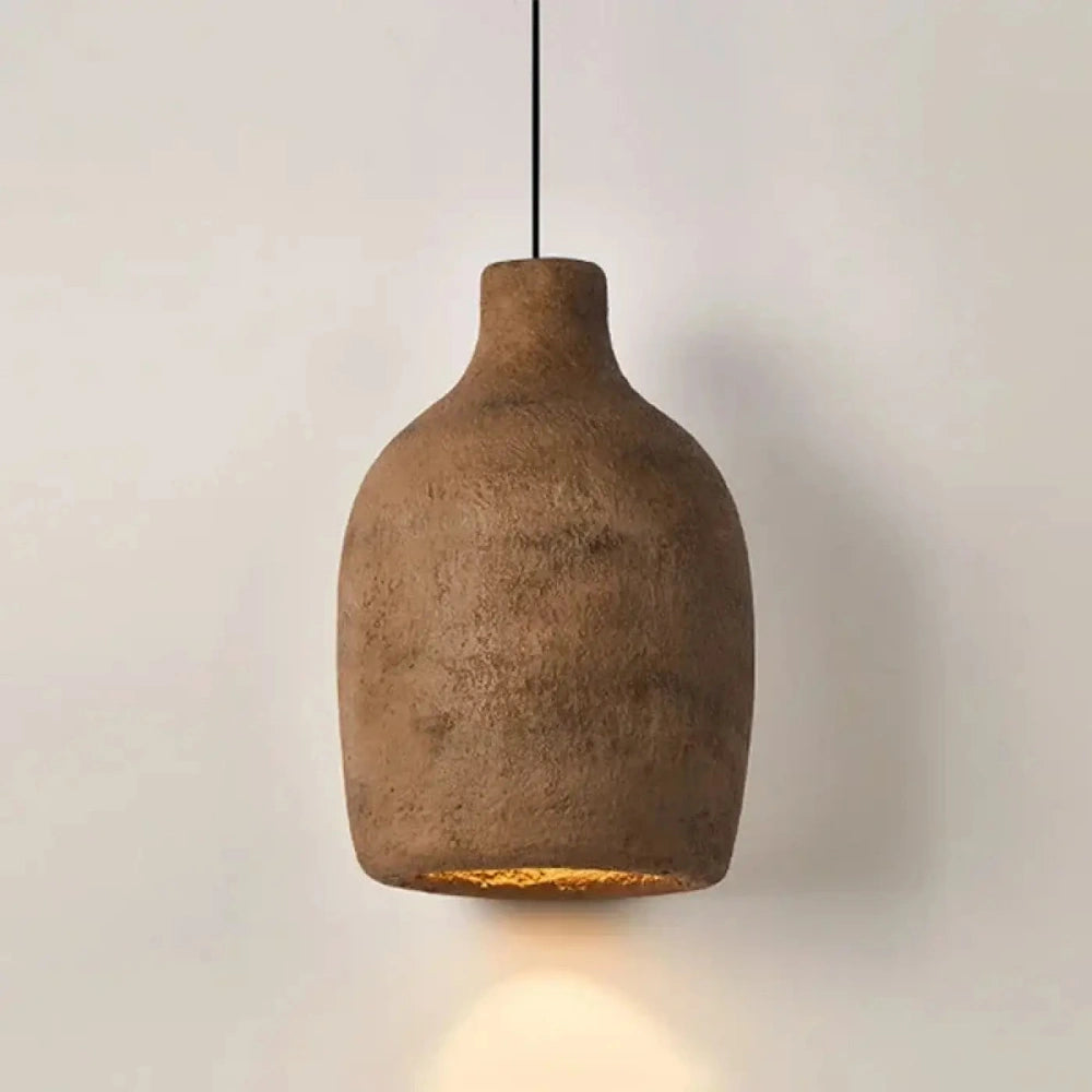 Lustre Salon Vase Platre Gris Mineral
