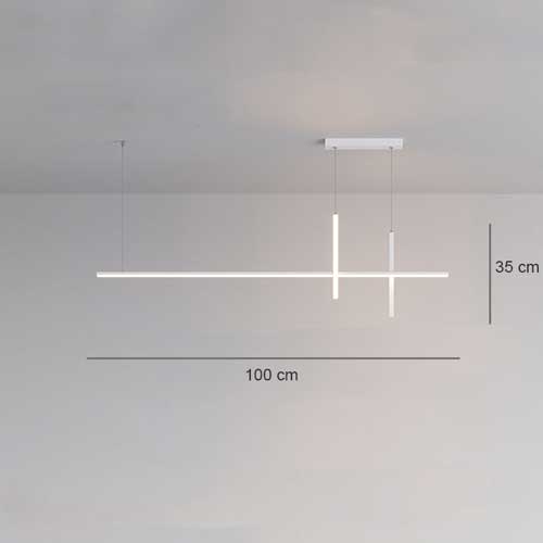 Luminaire suspendu design minimaliste moderne salon épuré sophistiqué