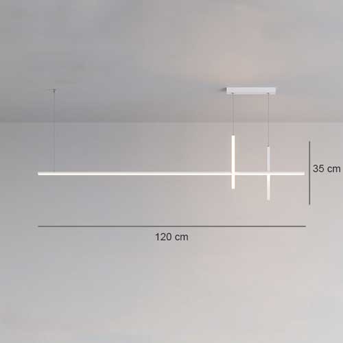 Lustre suspendu moderne minimaliste design épuré salon contemporain