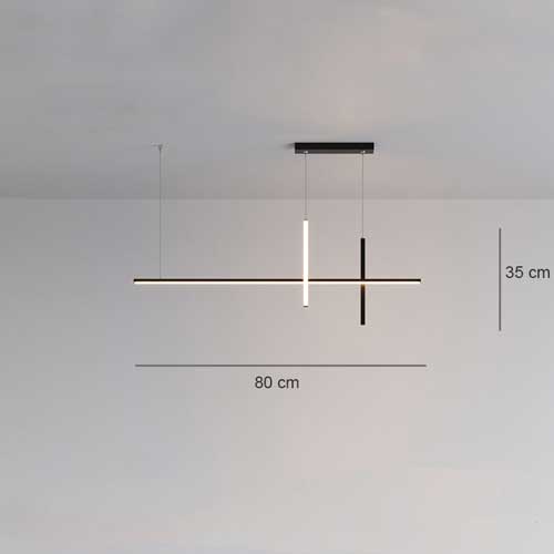 Lustre contemporain suspendu minimaliste design salon moderne raffiné