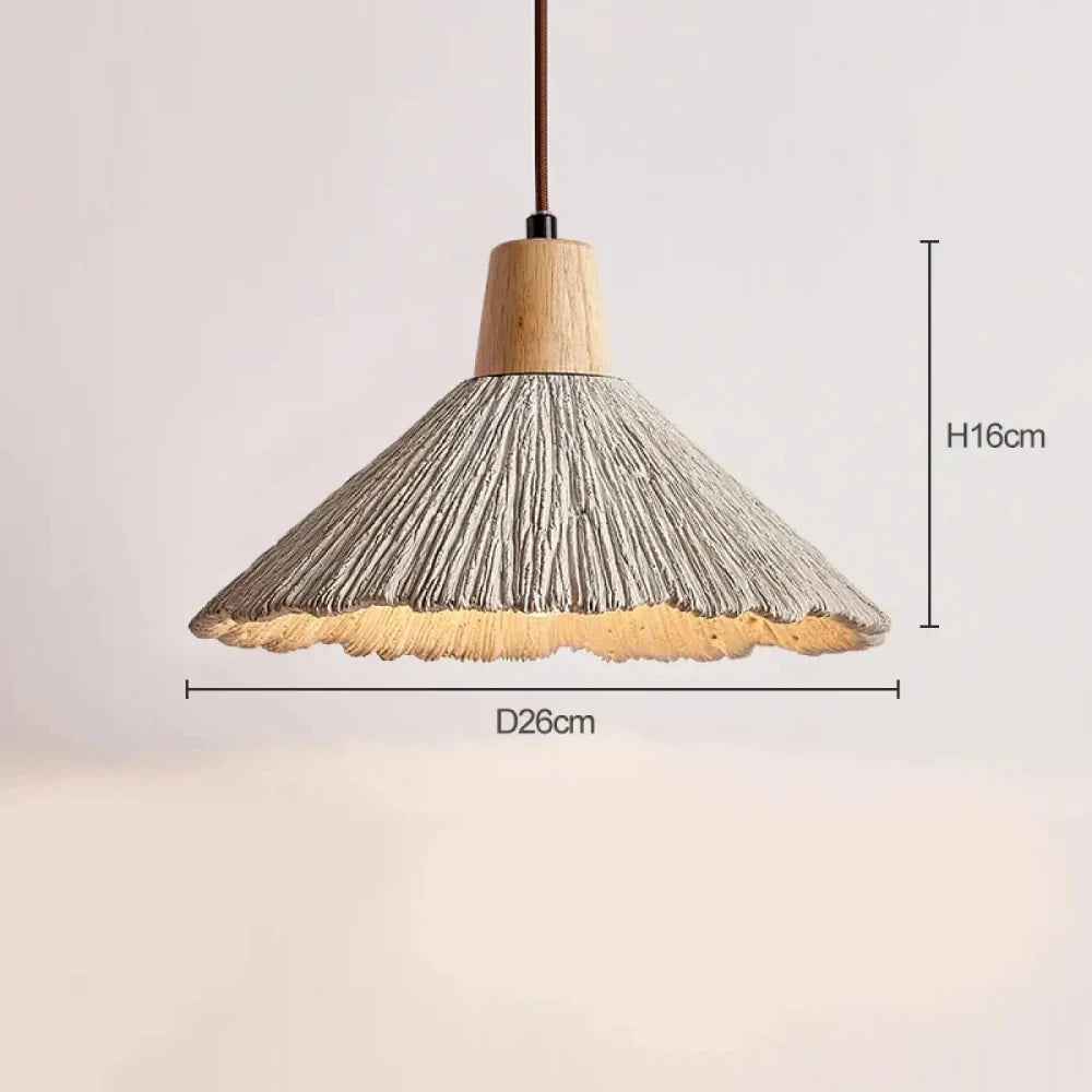 Lustre Suspension Cone Texture Mineral Bois