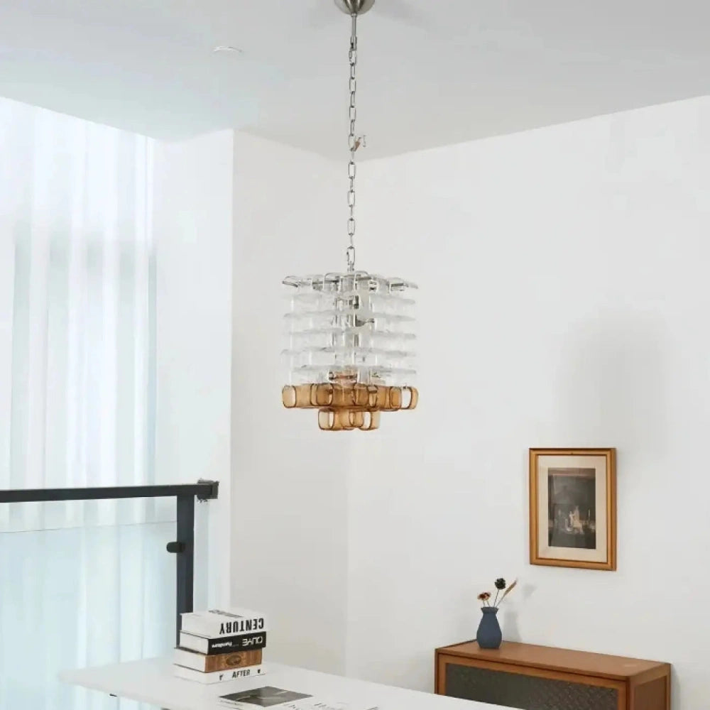 Lustre Suspension Cristal Cube Verre Prestige