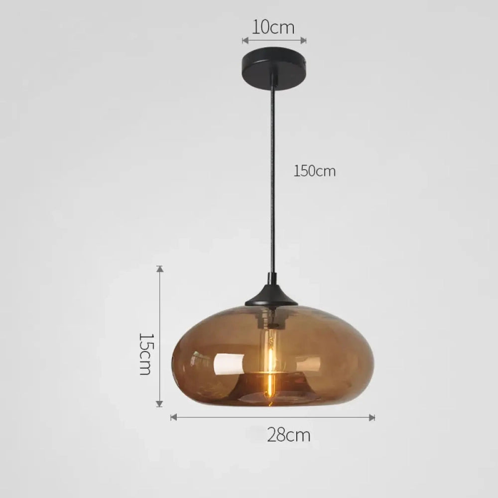 Lustre Verre Bulle Colore Retro Souffle