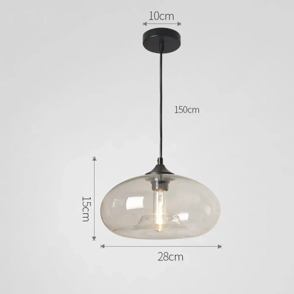 Lustre Verre Bulle Colore Retro Souffle