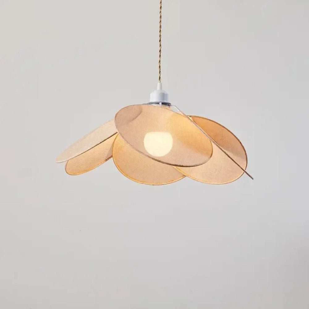 Lustre Verre Petale Ambre Organique Design