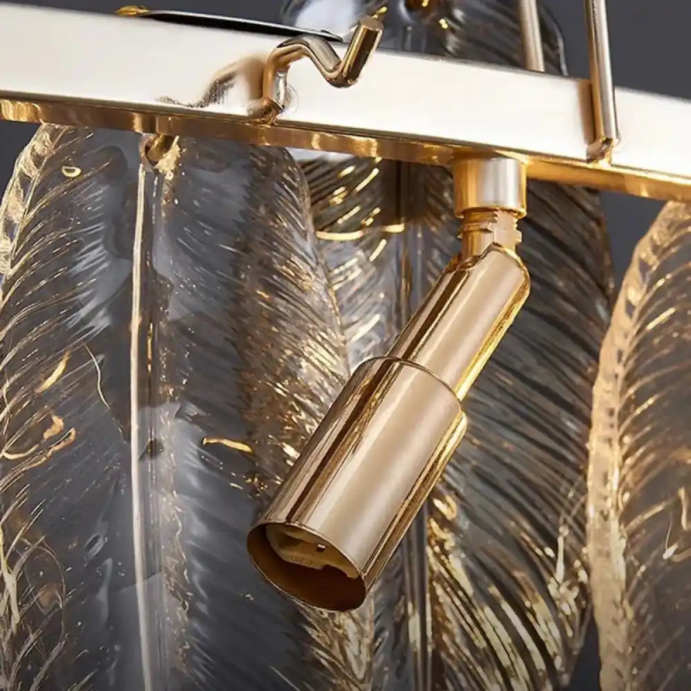 Lustre Verre Plumes Fume Lineaire Prestige