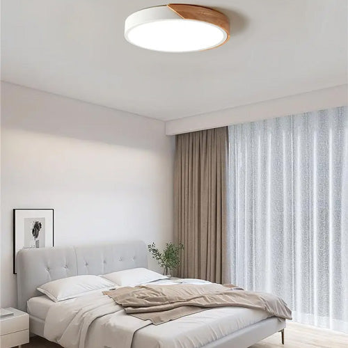 Plafonnier design rond LED luminaire moderne géométrique élégant