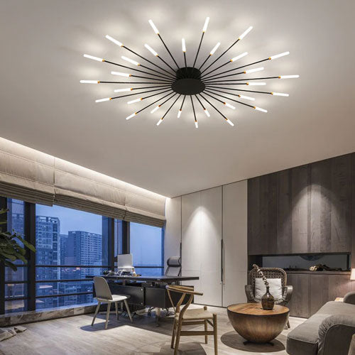 Plafonnier moderne LED contemporain éclairage design sophistiqué élégant