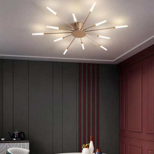 Plafonnier moderne rond LED éclairage circulaire design géométrique