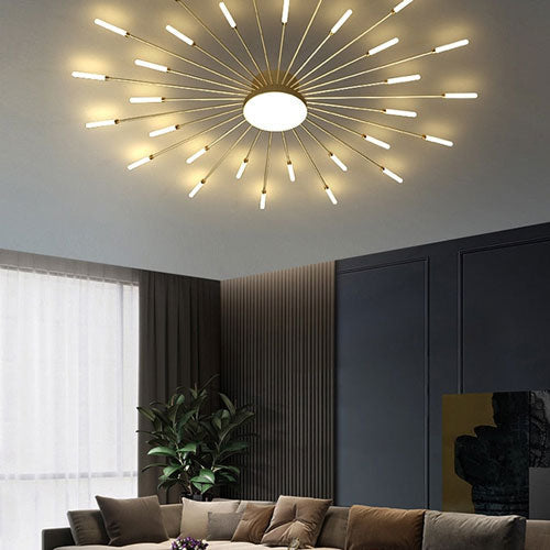 Lustre salon moderne LED plafonnier éclairage design sophistiqué