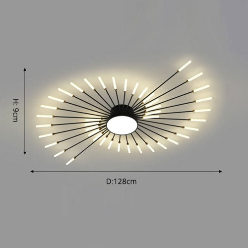 Suspension moderne lustre LED salon éclairage design raffiné sophistiqué