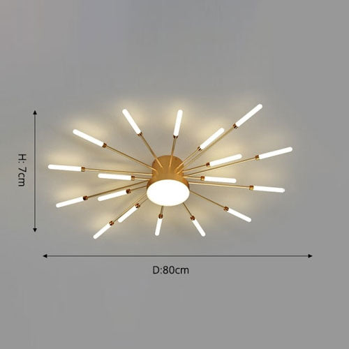 Lustre contemporain salon moderne LED éclairage design élégant tendance