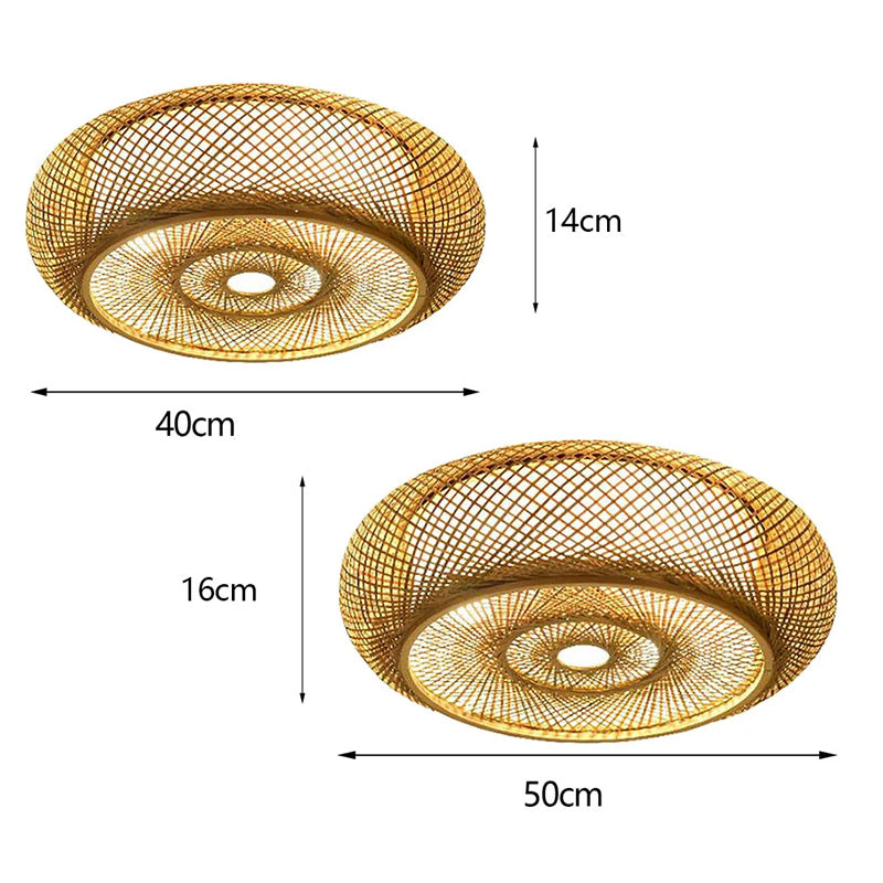 Plafonnier Rond Bambou