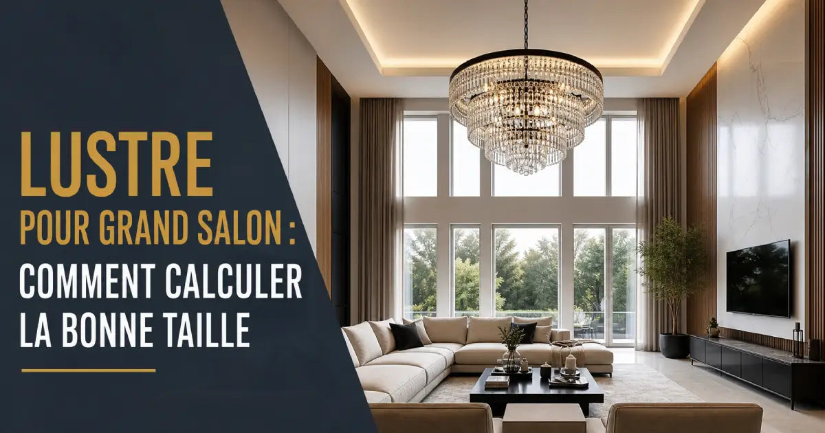 Lustre pour grand salon : comment calculer la bonne taille