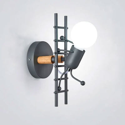 Lámpara de pared estilo industrial Stickman