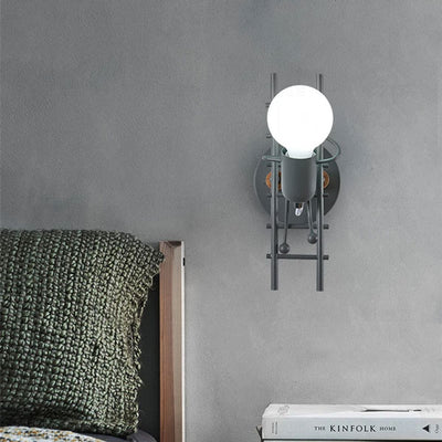Lampe murale Stickman style industriel bureau au design minimaliste