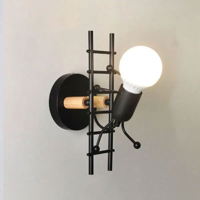 Lámpara de pared estilo industrial Stickman
