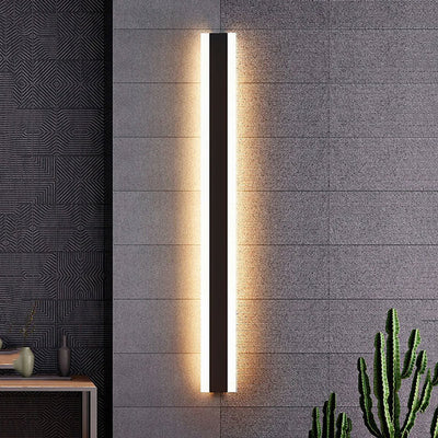 Vue rapprochée d'une applique LED extérieure design