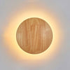 Aplique de pared LED redondo de madera