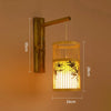 Lustre mural en bambou suspendu style japonais