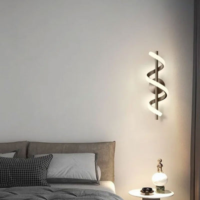 Éclairage décoratif avec applique murale tendance en spirale